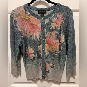 St. John Floral Cardigan Size M